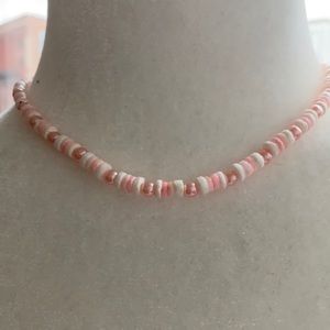 Handmade Beach Shell Flat Beaded Necklace